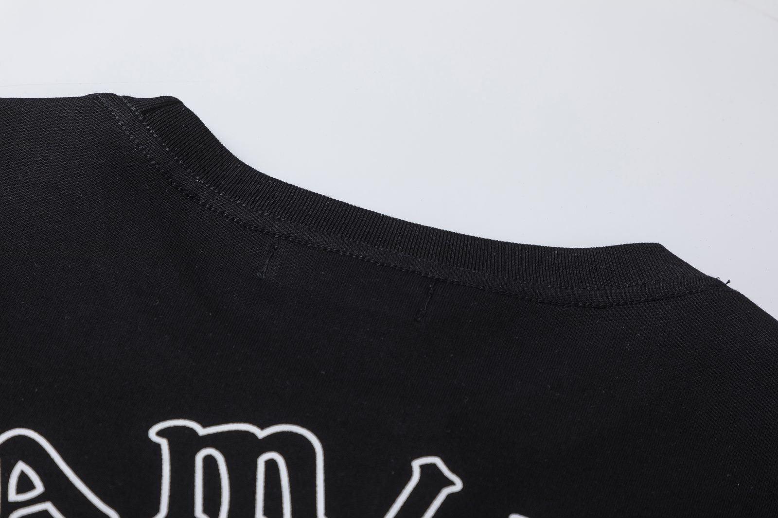 Amiri Black T-Shirt Without Collar - Banlieue91