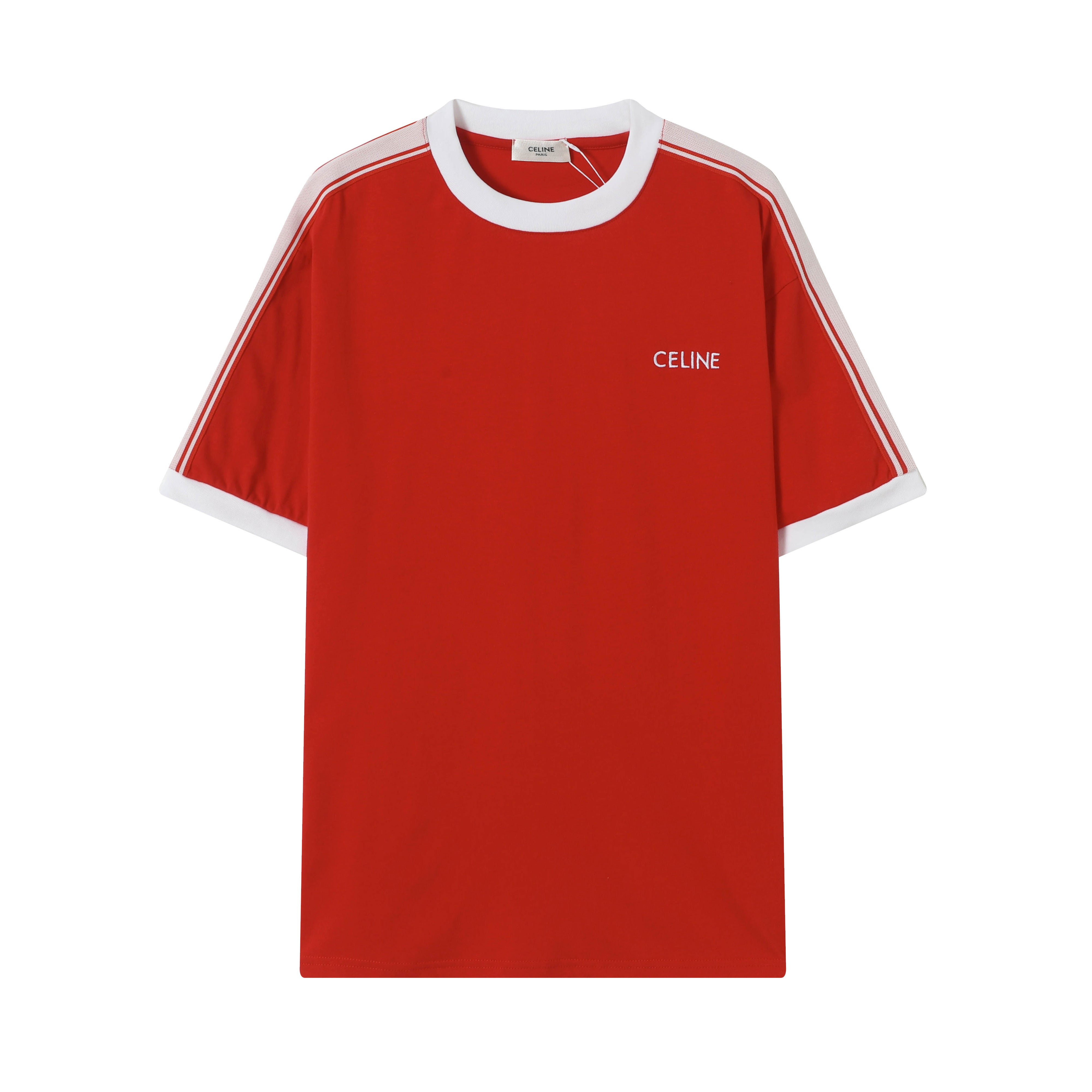 CELINE Paris loose t-shirt in cotton jersey featuring a minimalist design and relaxed fit, ideal for everyday wear.