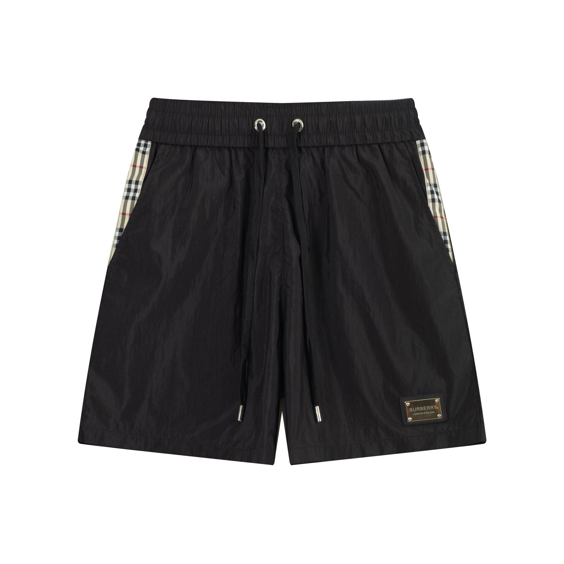 Burberry Men's Striped Cotton Knit Basketball Shorts 'Black'