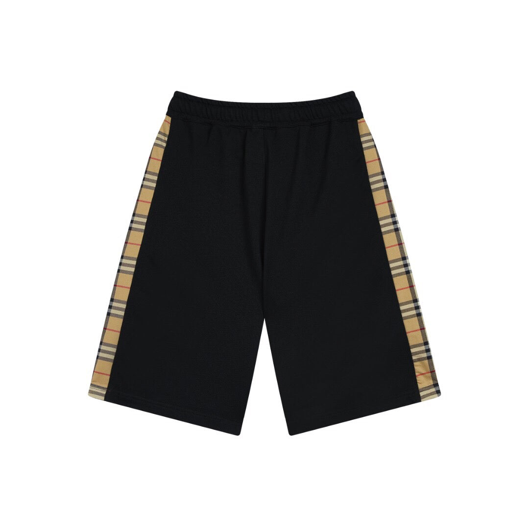 Burberry Men's Striped Cotton Knit Basketball Shorts 'Black/Beige'