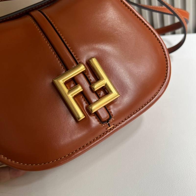 Fendi C’mon Small Brown FF jacquard fabric bag - Banlieue91