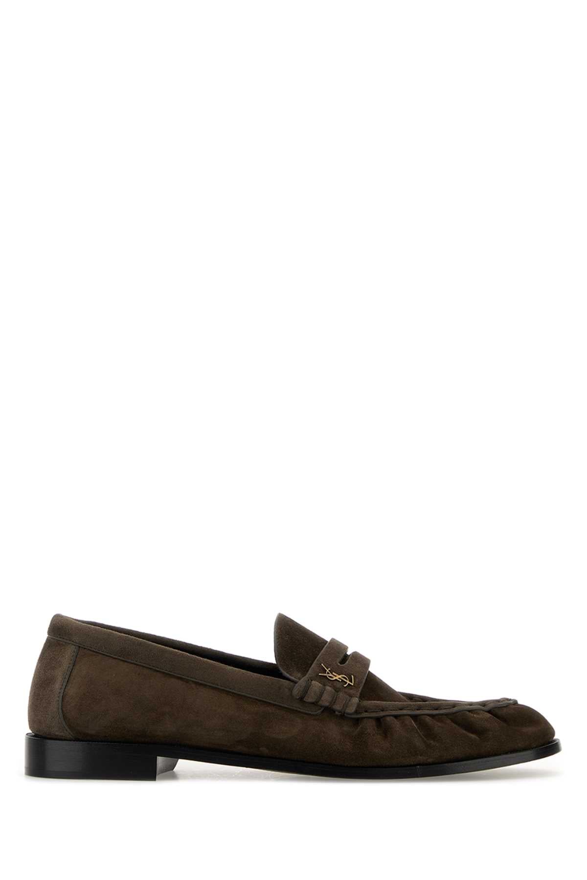 SAINT LAURENT Mud Suede Loafers for Men - Banlieue91 -