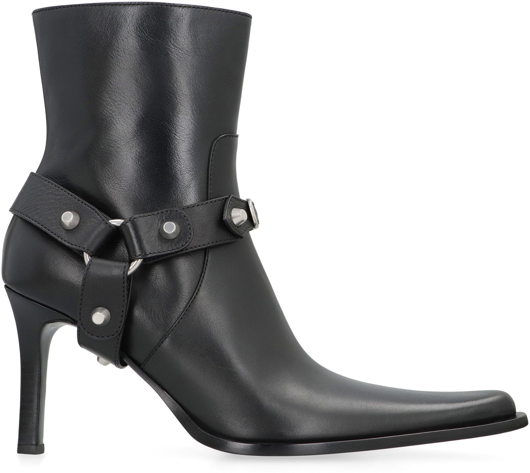 BALENCIAGA City Boots in Leather - 9cm Heel Height - Banlieue91 -