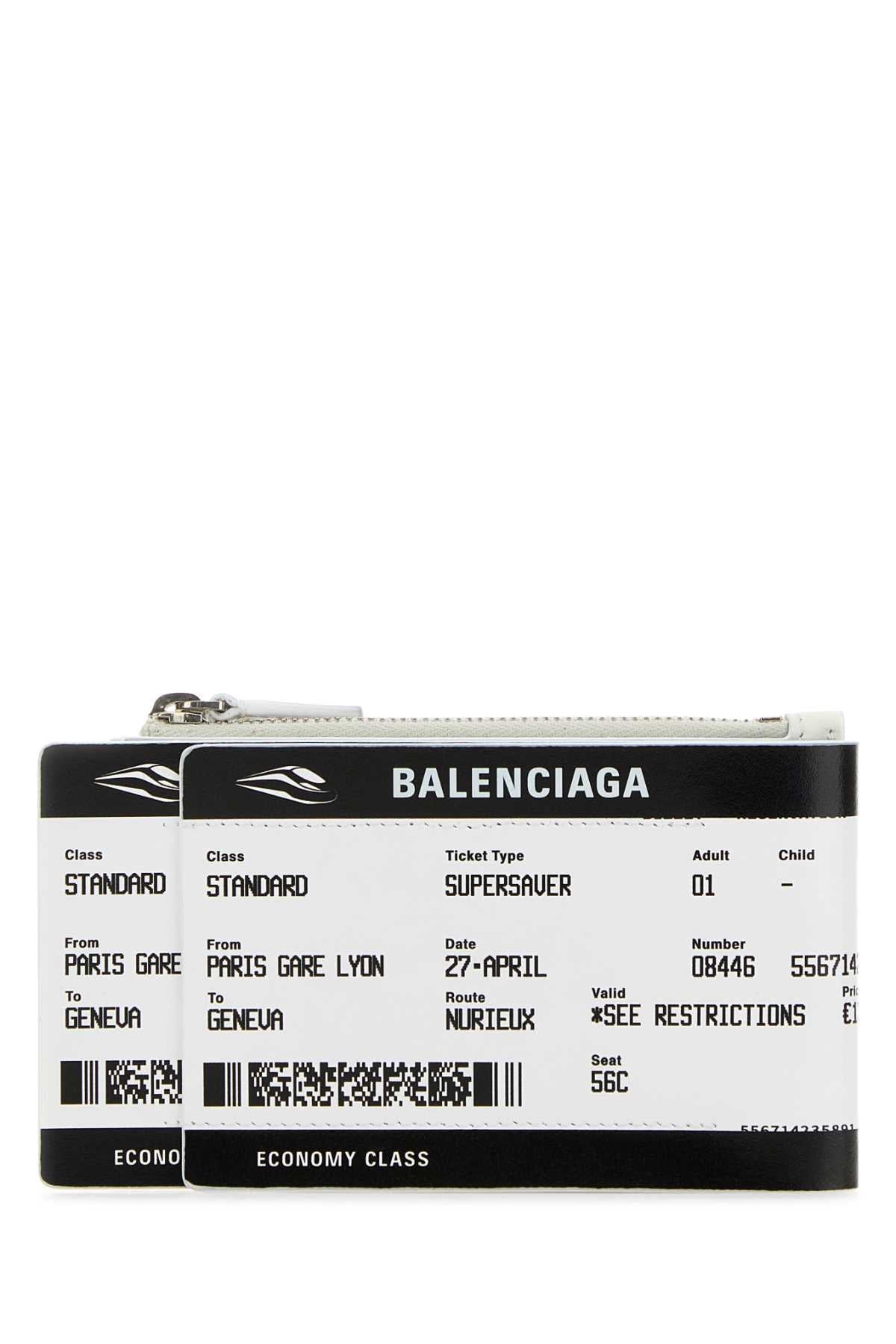 BALENCIAGA Printed Canvas Mini Passport Card Holder - Banlieue91 -
