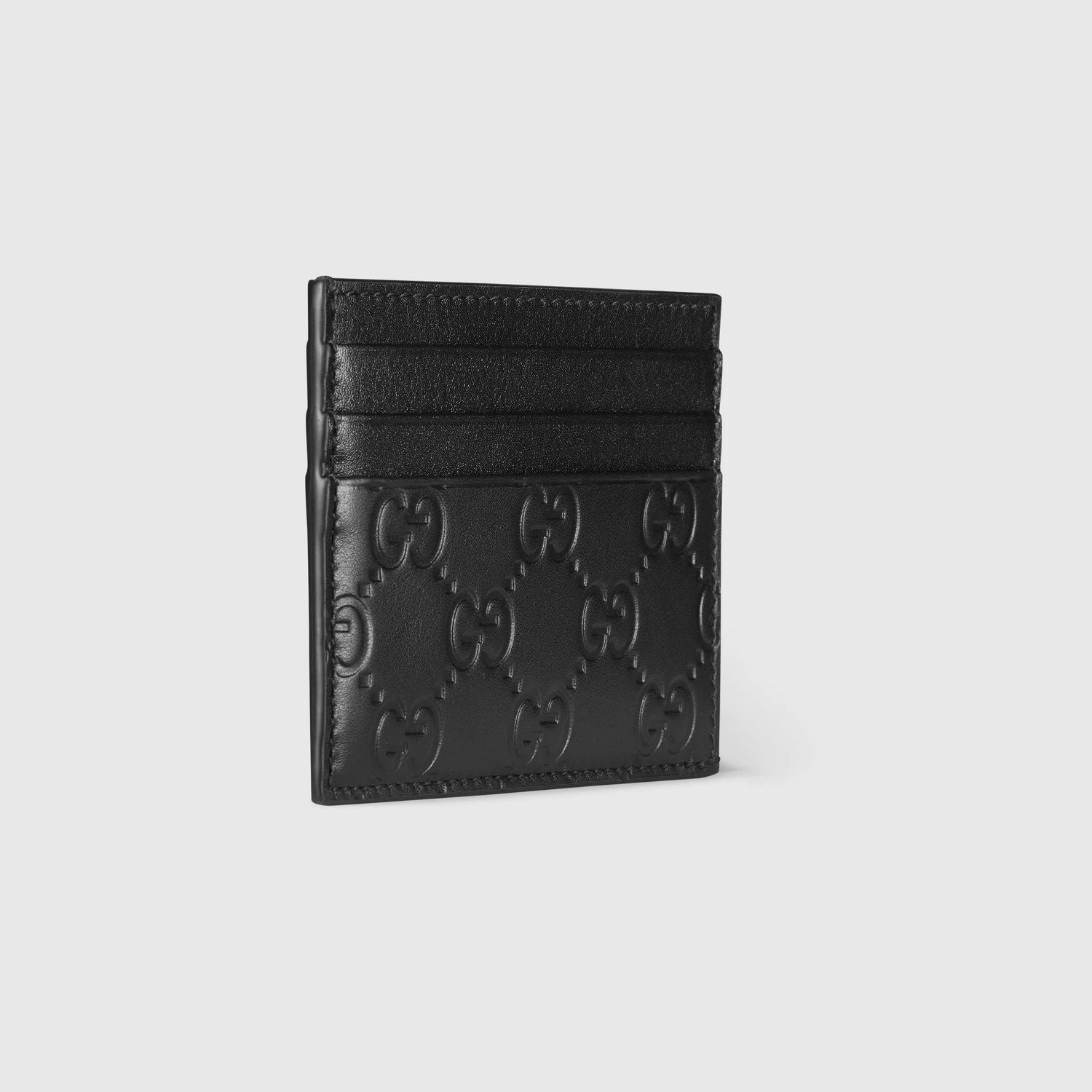 GUCCI Mini Leather Card Holder with Embossed Pattern - Dimensions: 10 x 8 cm - Banlieue91 -