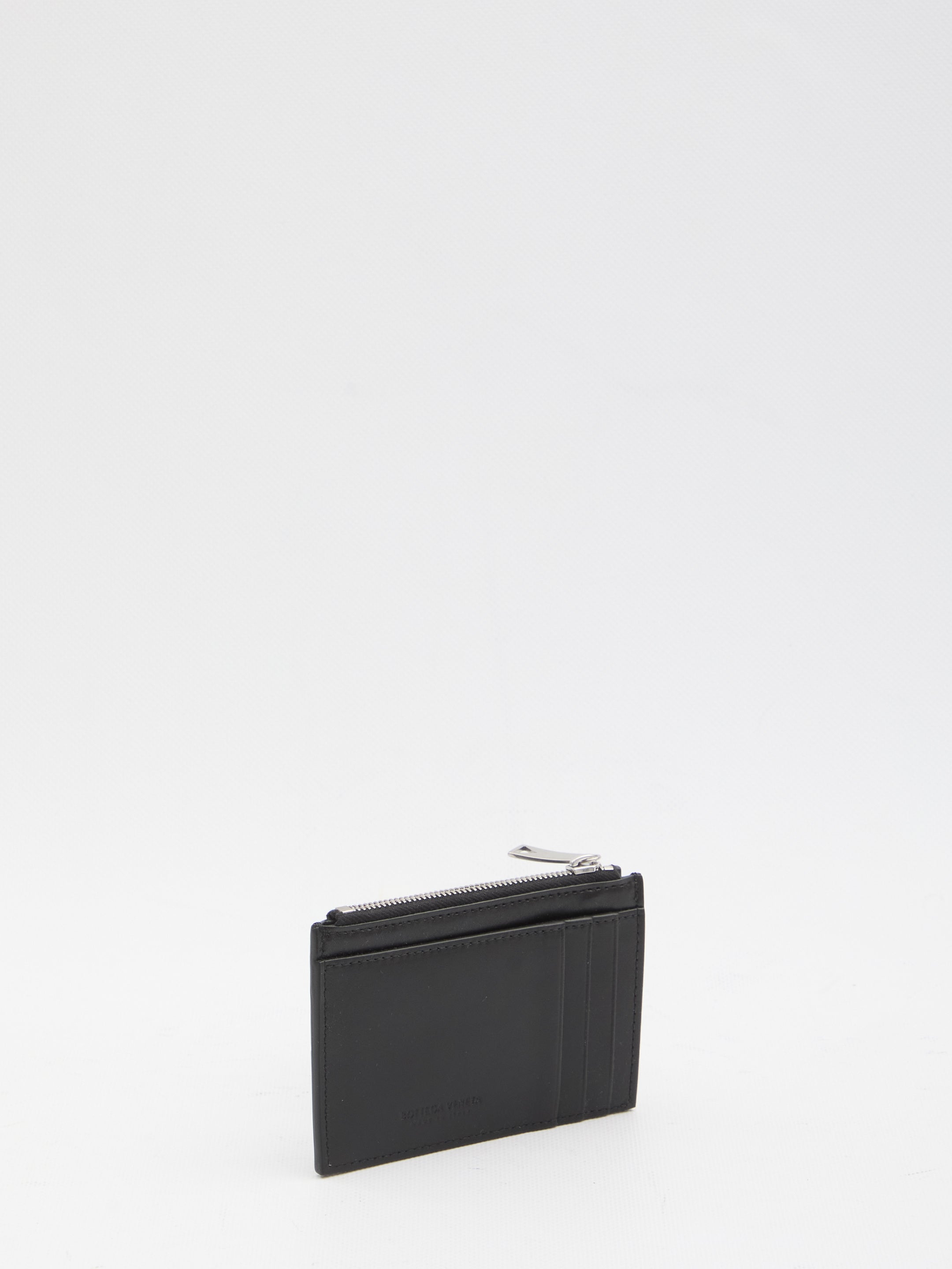 BOTTEGA VENETA Mini Leather Card Holder with Zippered Coin Pocket - Banlieue91 -