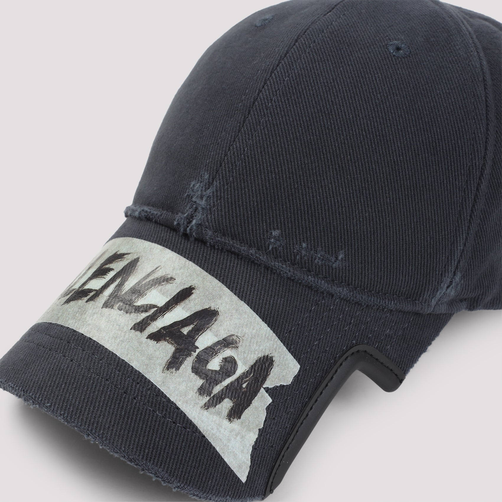 BALENCIAGA Washed Effect Masking Tape Adjustable Cap - Banlieue91 -
