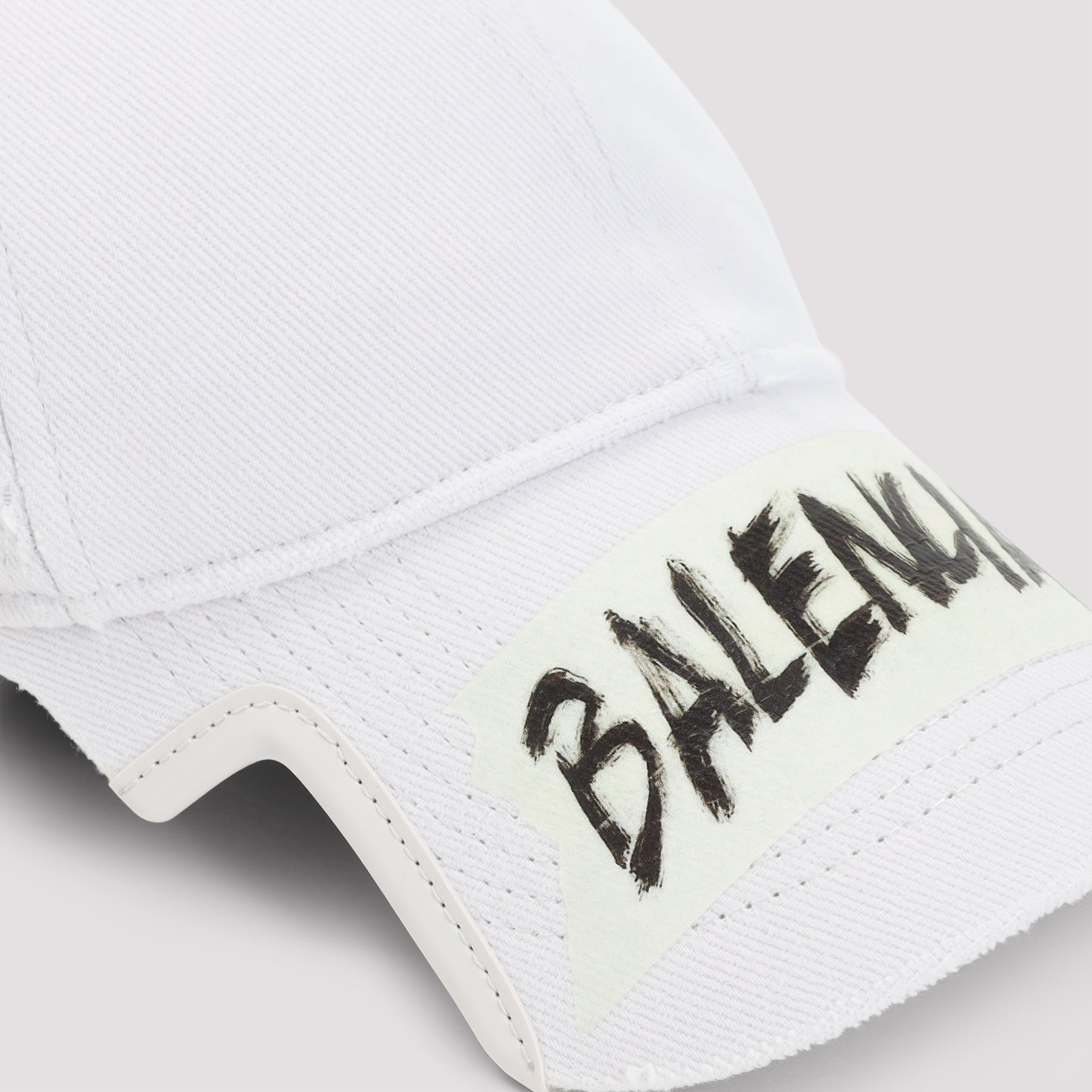 BALENCIAGA Masking Tape Cap - Curved Peak with Adjustable Strap - Banlieue91 -