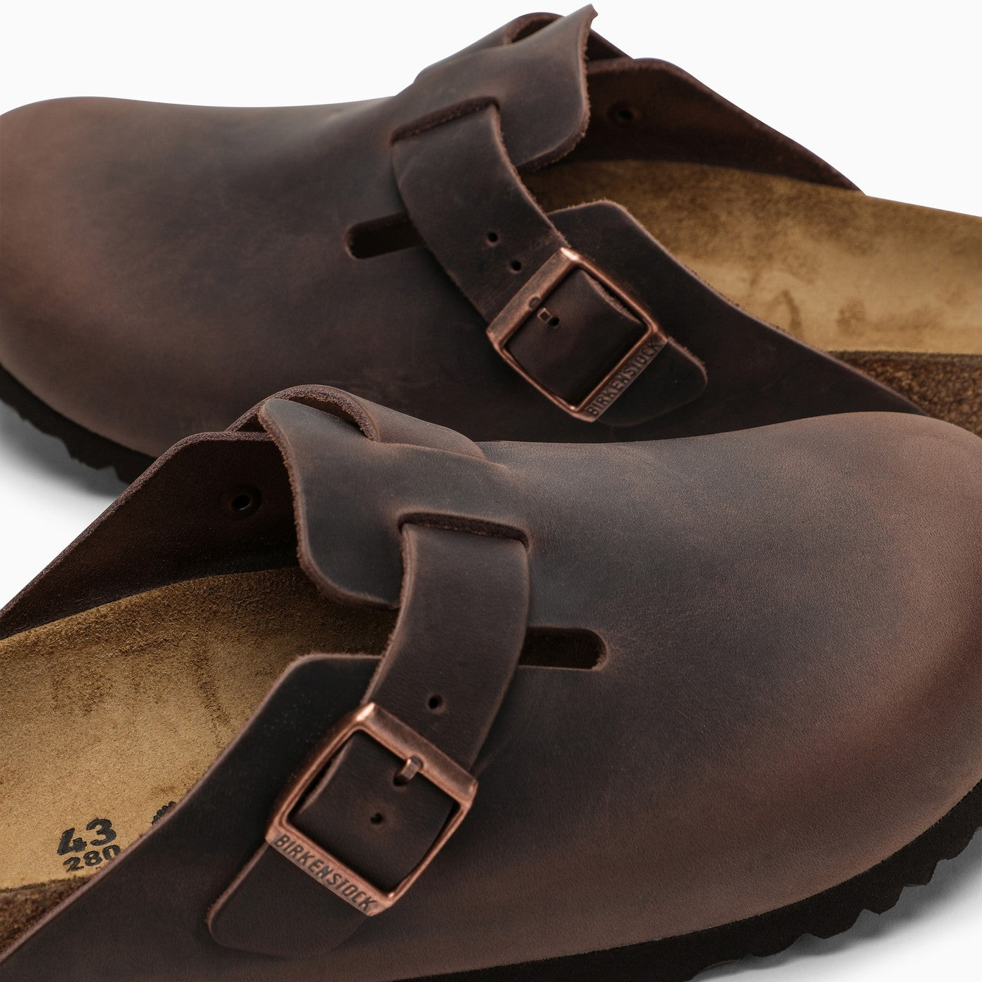 Birkenstock Boston Habana Slipper In Oiled Leather