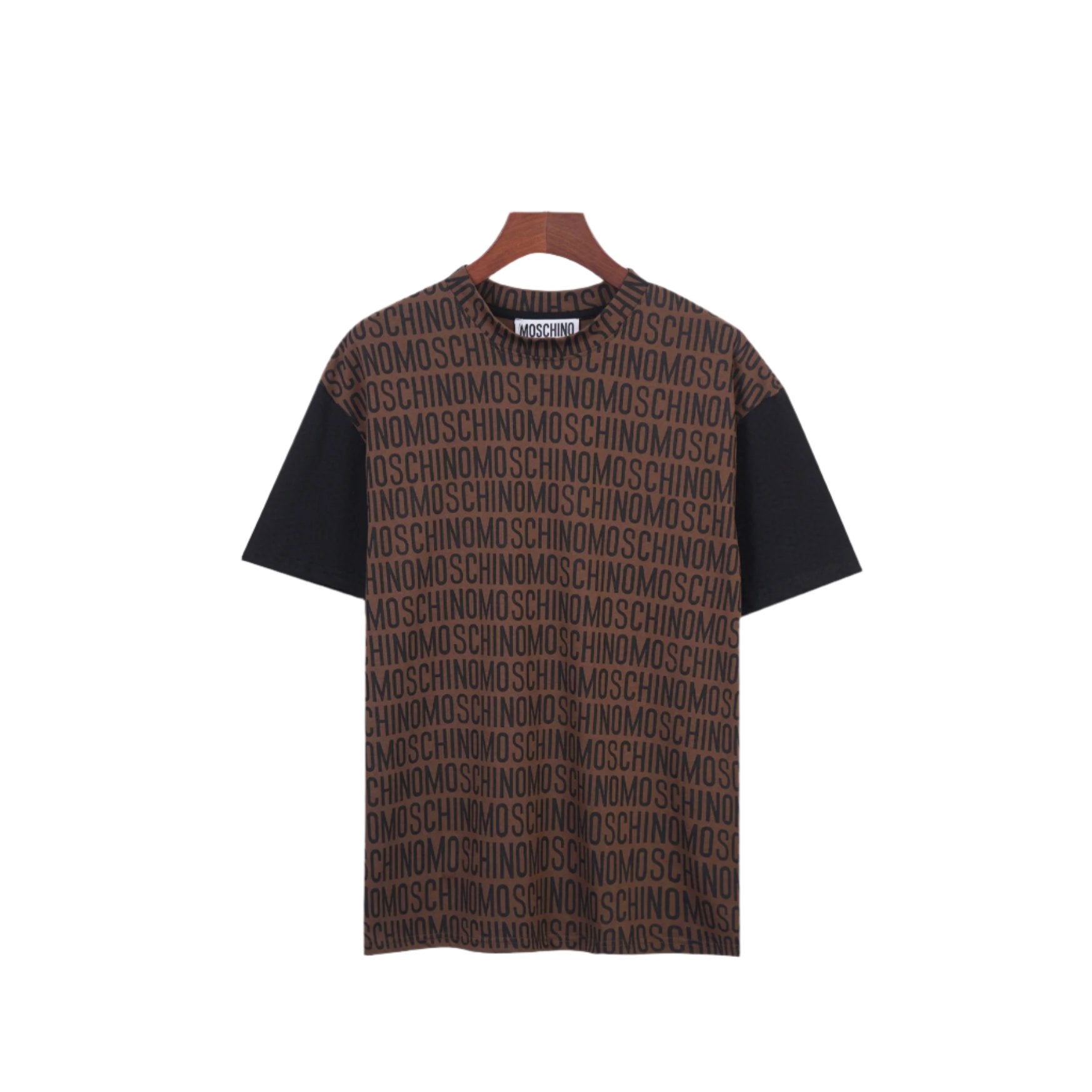 Moschino T-Shirt Without Collar 'Brown-Black' - Banlieue91