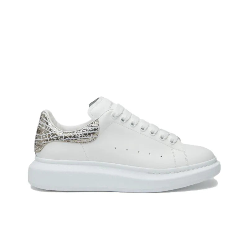 Alexander McQueen Oversized White Silver Croc - Banlieue91 -