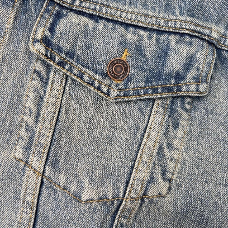 CELINE Washed Grey Denim Jacket – Casual Single-Breasted - Banlieue91 -