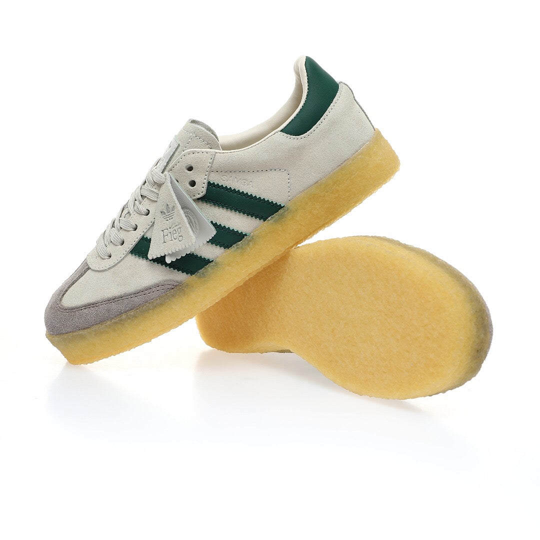 Adidas Originals Clarks 8th Street Samba By Ronnie Fieg Chalk 'White Green' - Banlieue91 -