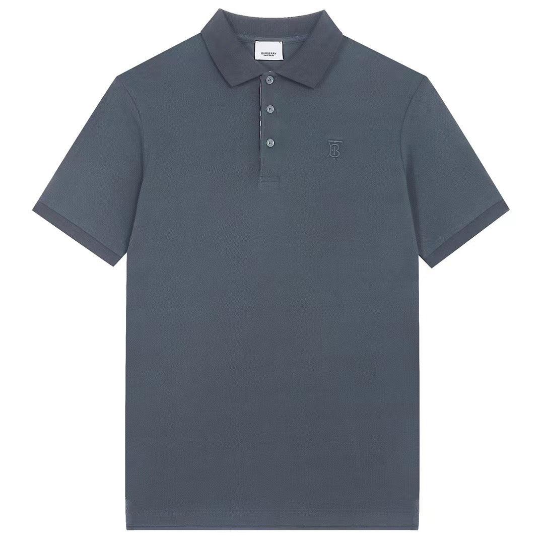 Burberry Dark Grey T-Shirt With Collar