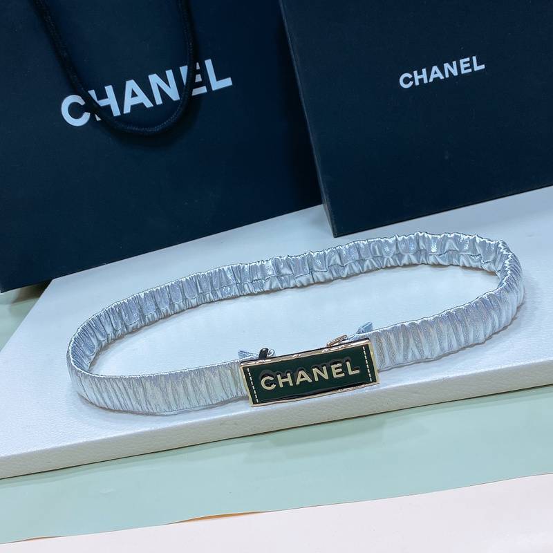 Chanel Women Logo Banding Belt 'White' - Banlieue91