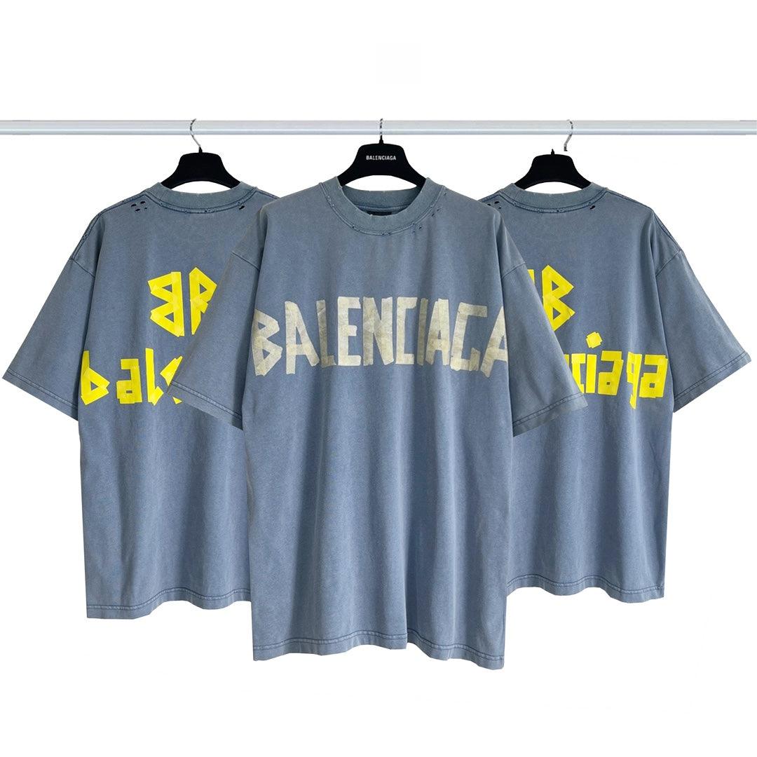 Balenciaga Blue Tape Type T-Shirt - Banlieue91