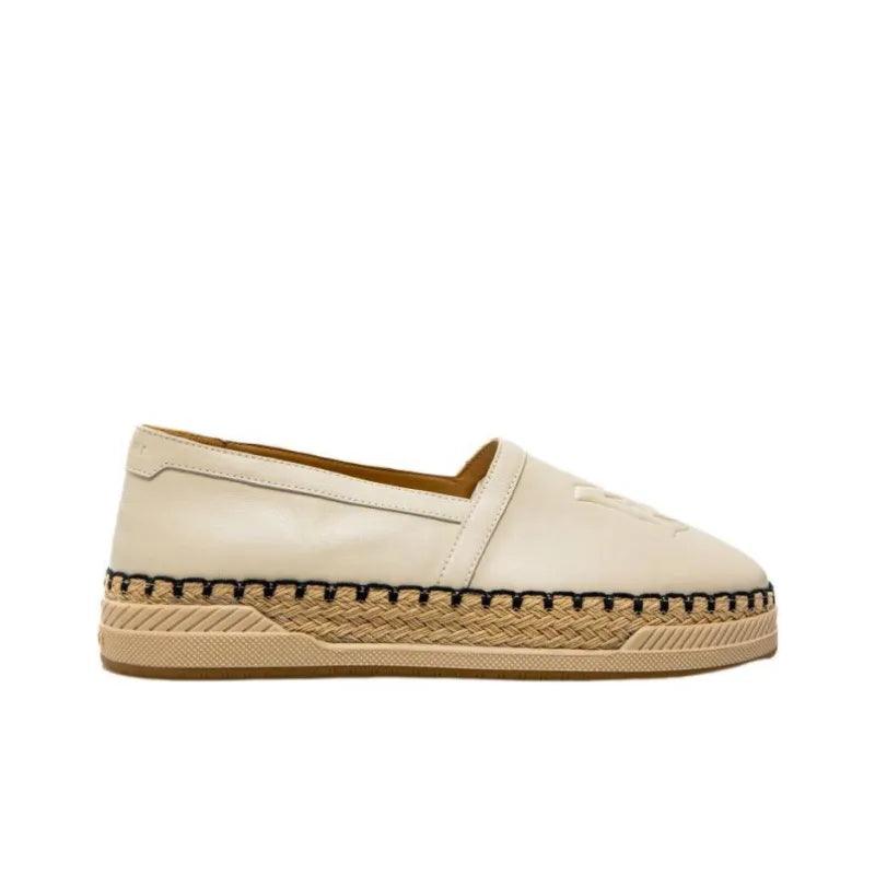 AMIRI - MA Logo-Embroidered Leather-Trimmed Canvas Espadrilles - Beige - Banlieue91 -