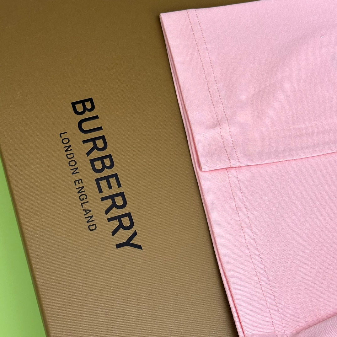 Burberry Pink T-Shirt Without Collar - Banlieue91