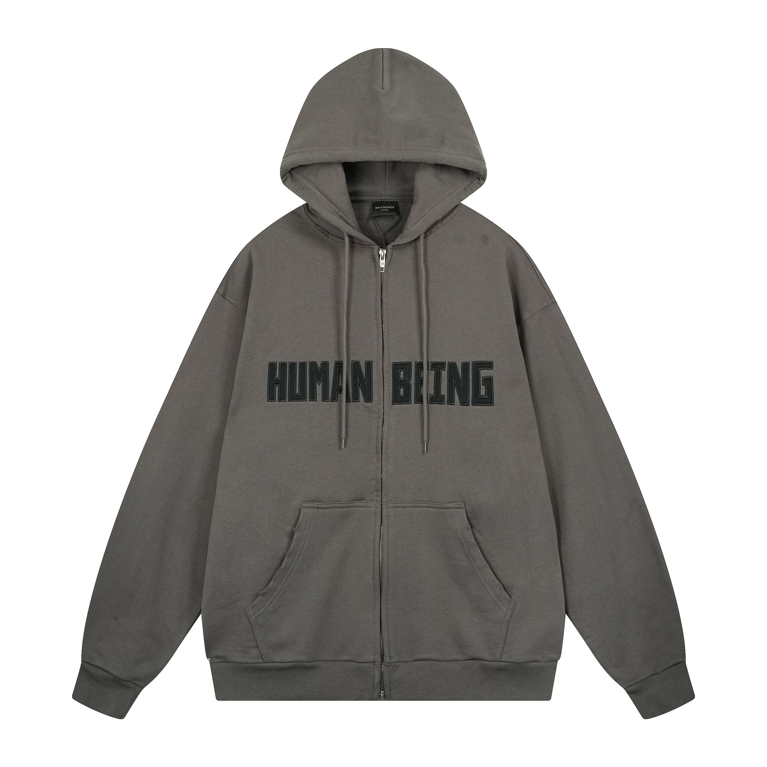 Balenciaga human being zip hoodie - Banlieue91 -