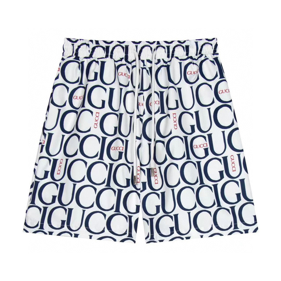 Maxi Gucci Print Fabric Short 'Blue' - Banlieue91