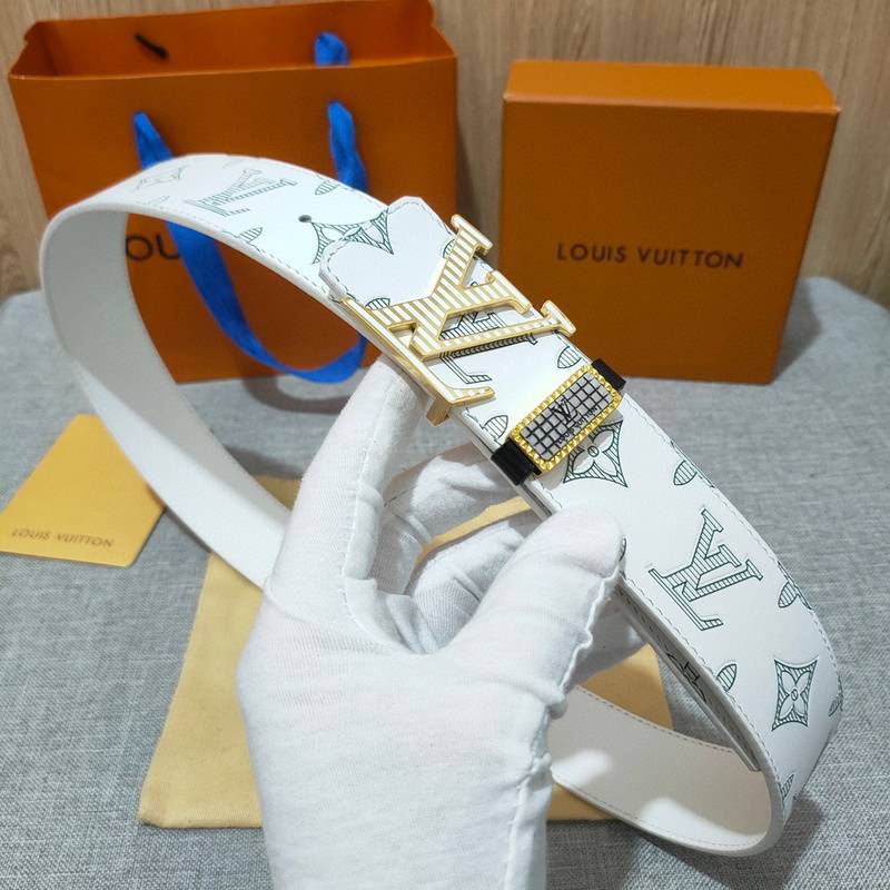 Louis Vuitton Reversible Belt 'White' - Banlieue91