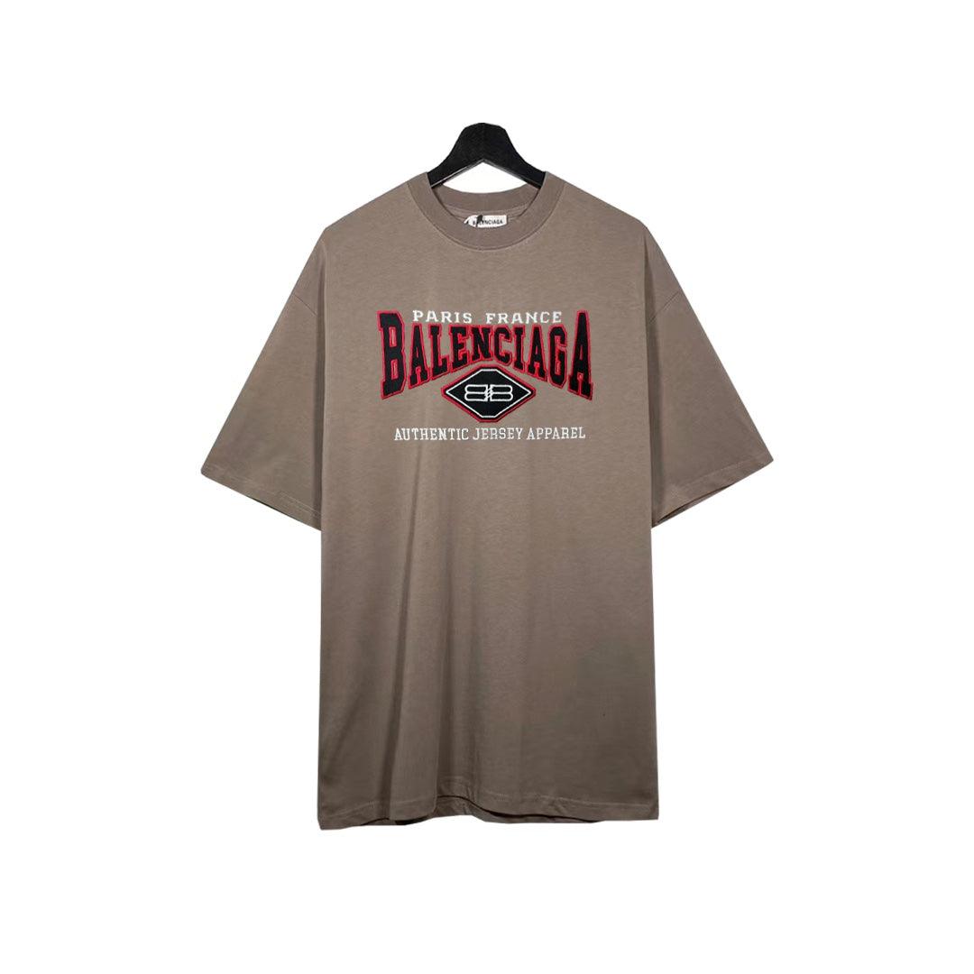 Balenciaga Brown T-Shirt Without Collar - Banlieue91