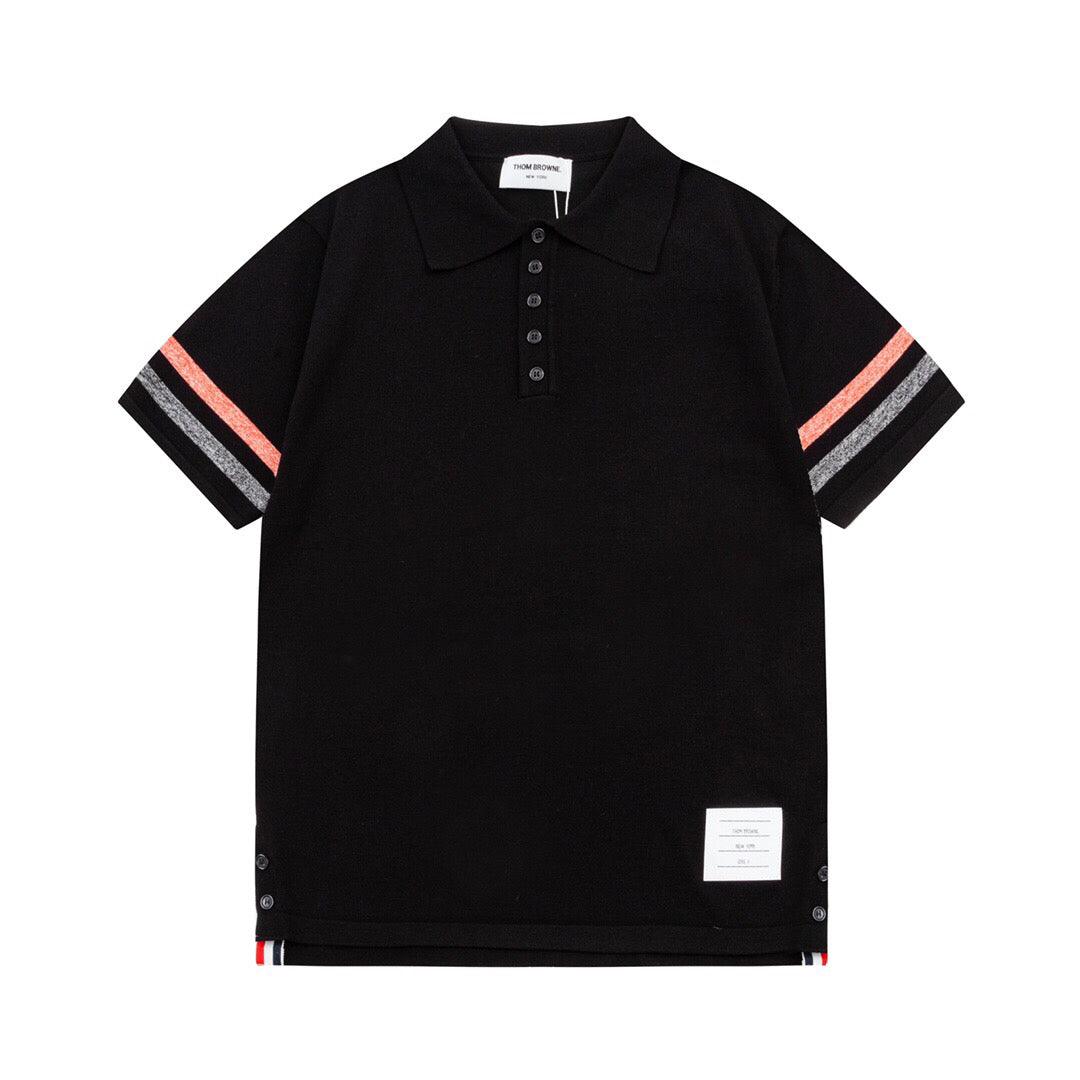 Thom Browne Black T-Shirt with Collar - Banlieue91