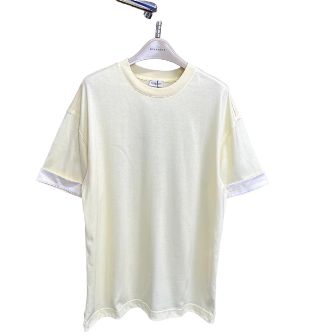 Burberry Yellow T-Shirt Without Collar - Banlieue91