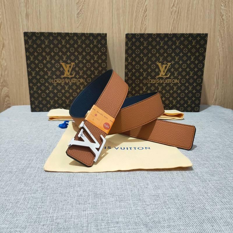 Louis Vuitton Double Belt 'Brown/Blue' - Banlieue91