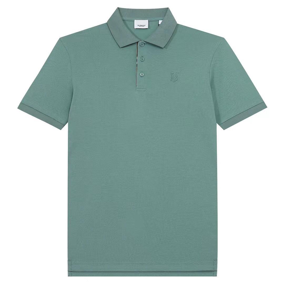 Burberry Light Green T-Shirt With Collar