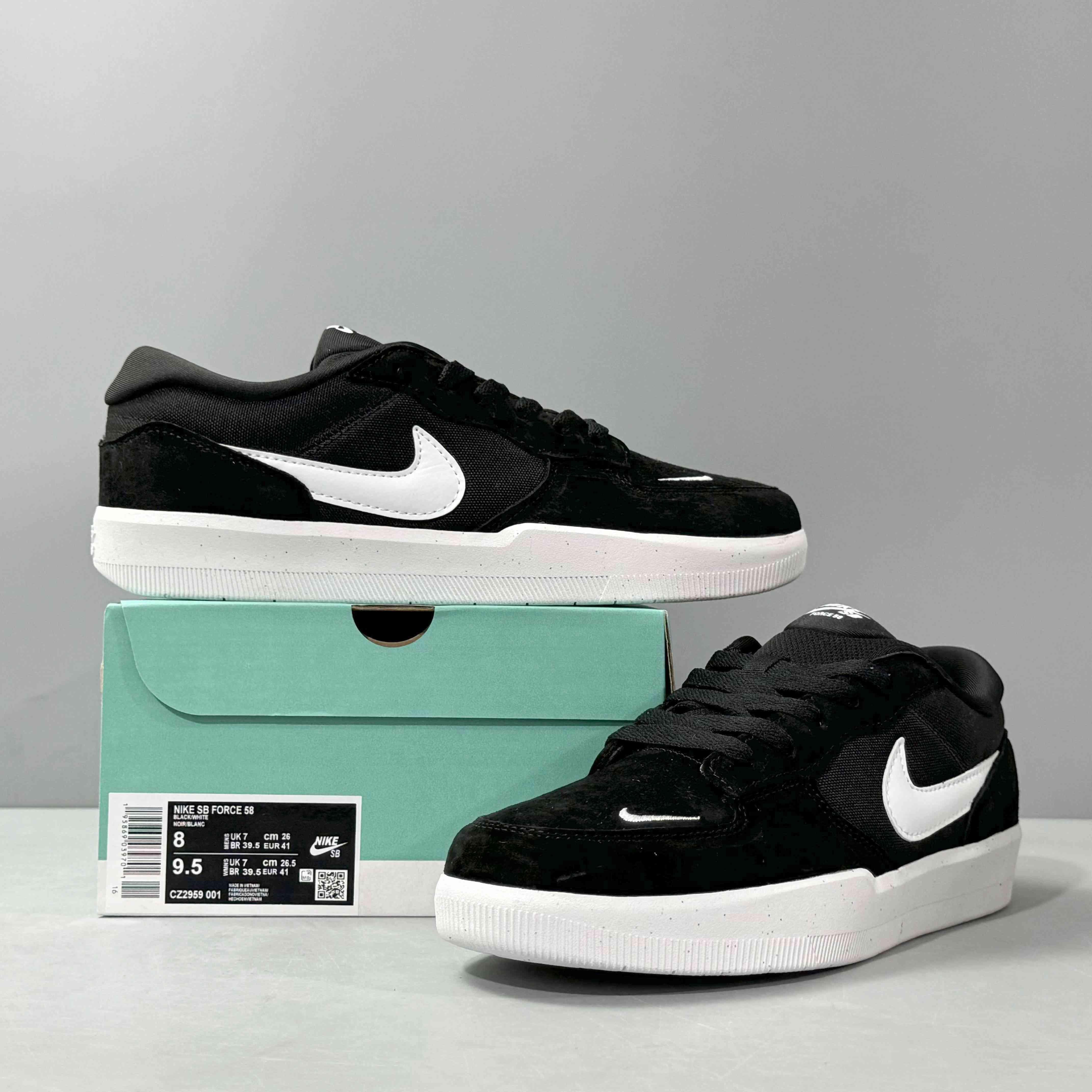 Nike SB Force 58 Black White - Banlieue91