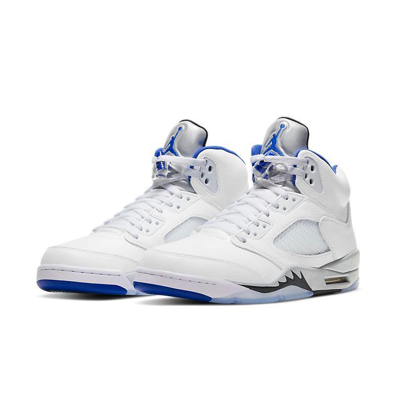 Air Jordan Retro 5 Stealth 2.0 White Hyper Royal Grey - Banlieue91