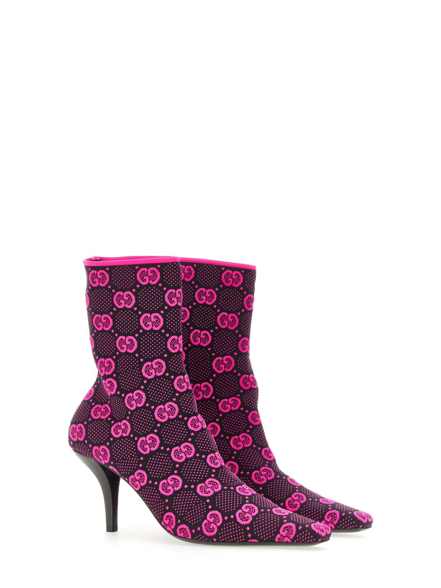 GUCCI Knit Medium Heel Boots - 7.5 cm - Banlieue91 -