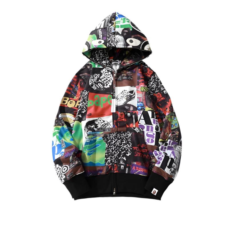 BAPE ALBUM MONOGRAM Shark full zip hoodie A Bathing Ape - Banlieue91