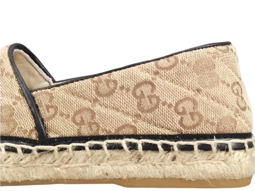 Gucci GG Matelassé Espadrille Marmont Flat Slip On - Banlieue91