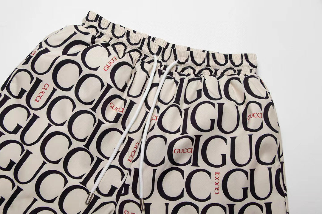 Maxi Gucci Print Fabric Short 'Beige' - Banlieue91