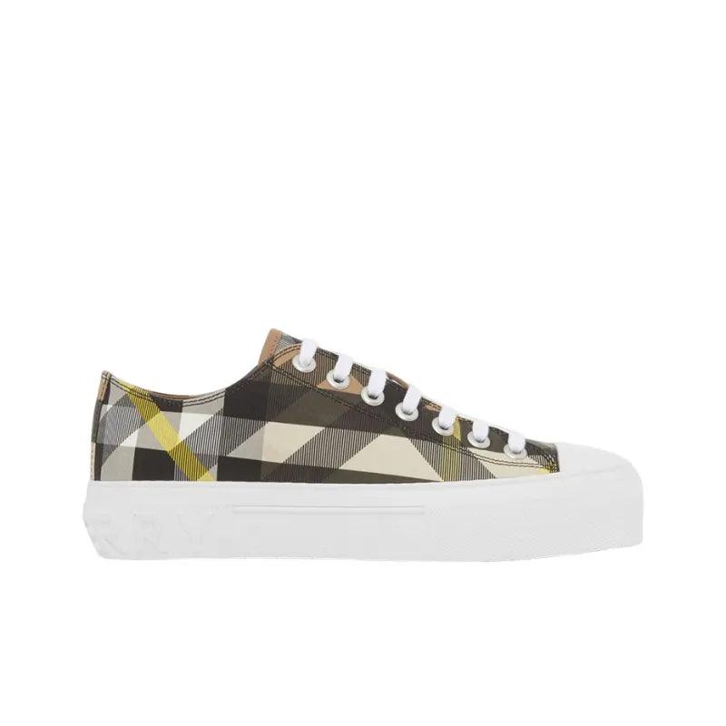 Burberry Exaggerated Check Cotton Sneakers Wheat - Banlieue91 -