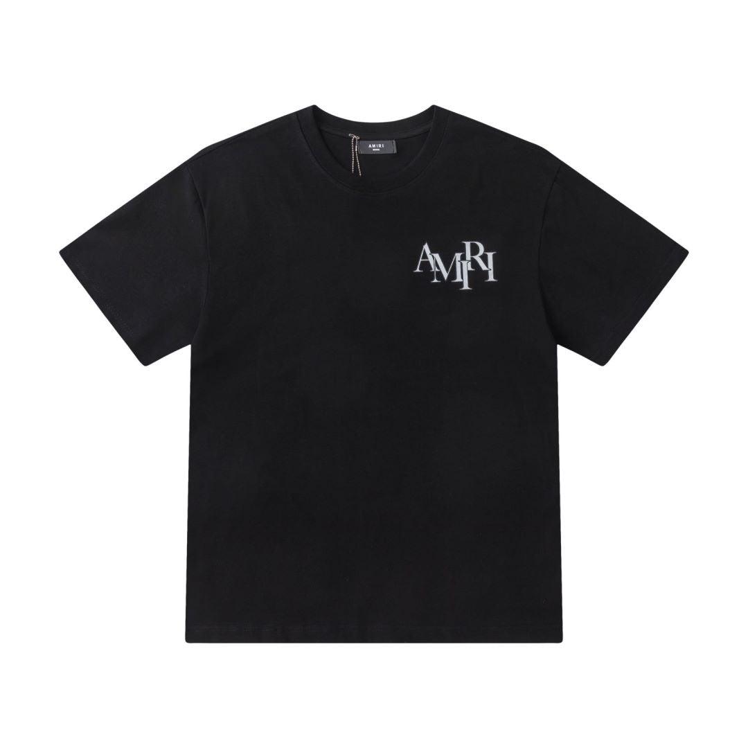 Amiri Black T-Shirt Without Collar - Banlieue91