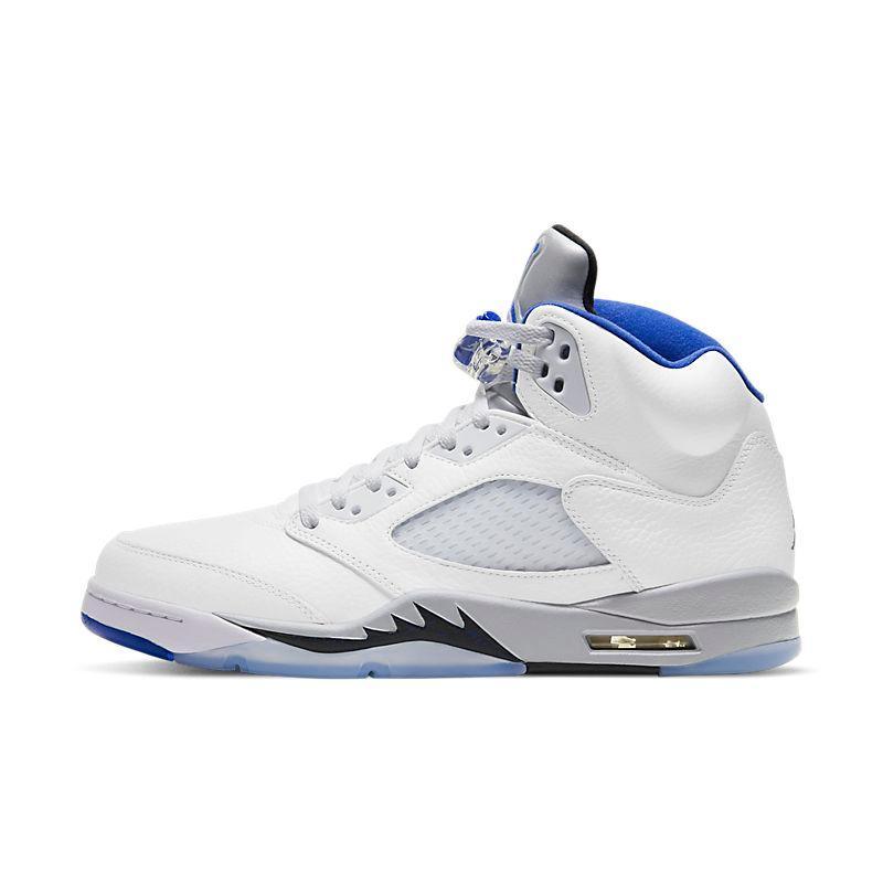 Air Jordan Retro 5 Stealth 2.0 White Hyper Royal Grey - Banlieue91