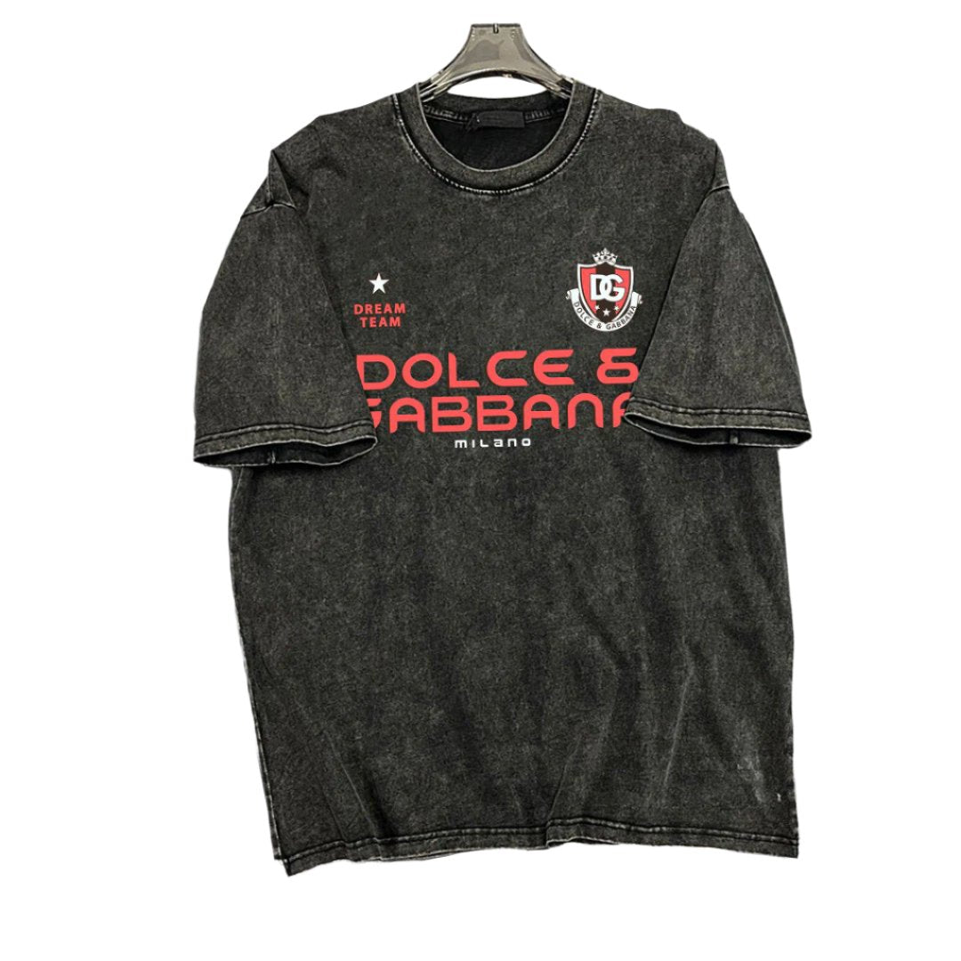 Dolce & Gabbana T-Shirt Without Collar 'Smoke Grey' - Banlieue91