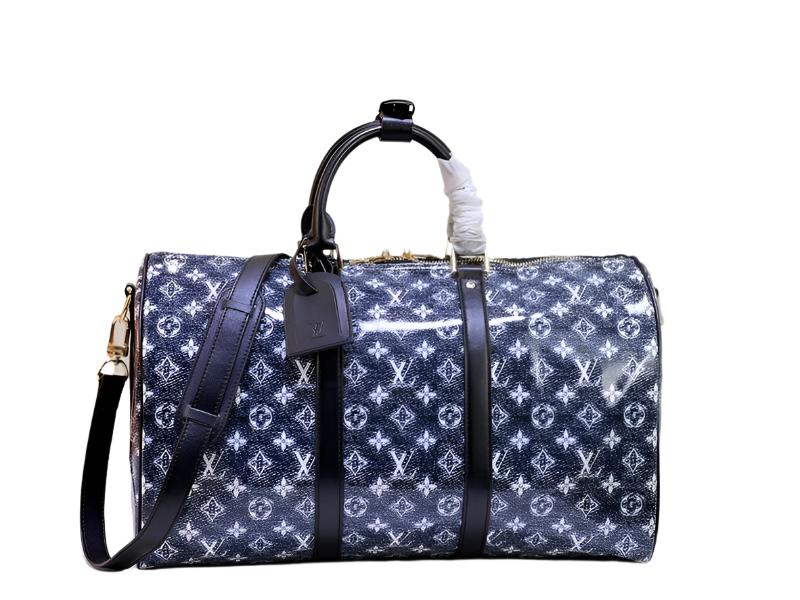 Louis Vuitton Navy & White Monogram Keepall 50 - Banlieue91