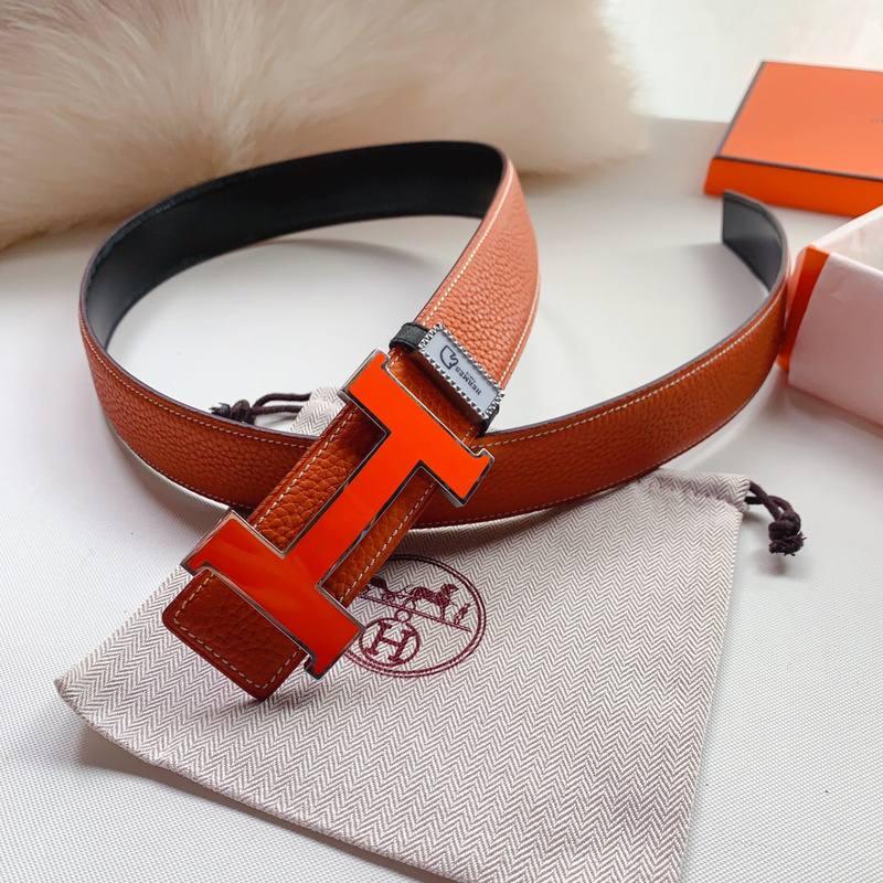 Hermes Men Orange Buckle Belt 'Orange' - Banlieue91