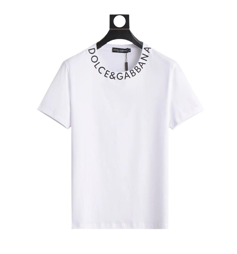 Dolce & Gabbana T-Shirt Without Collar 'White & Black' - Banlieue91