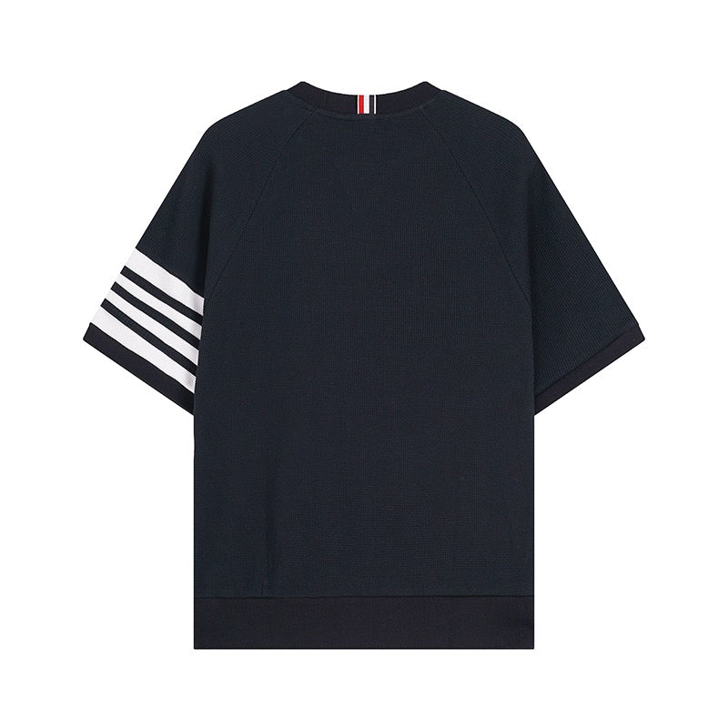 Thom Browne T-Shirt Without Collar 'Blue' - Banlieue91