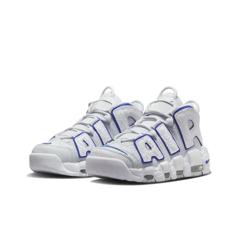 Nike Air More Uptempo Embossed White Royal Blue - Banlieue91 -