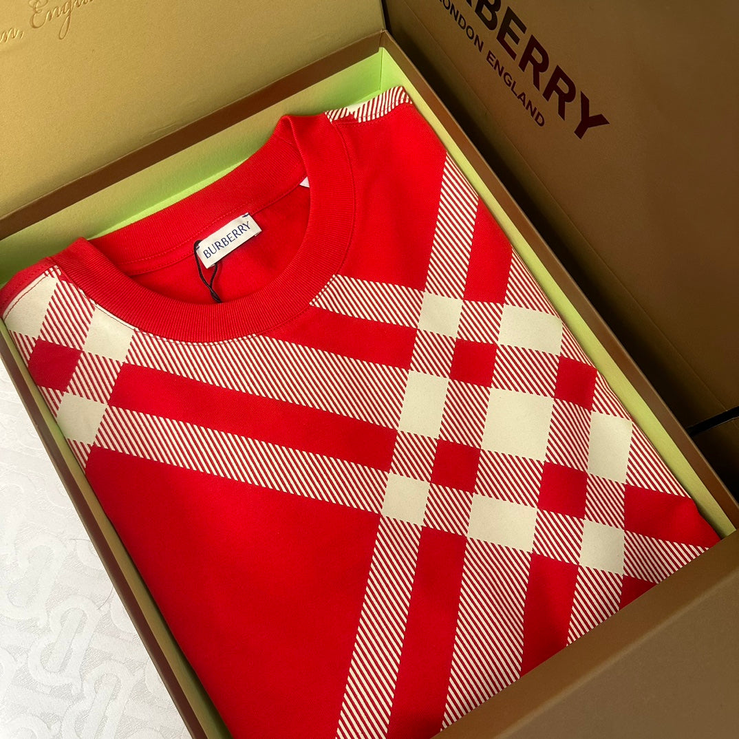 Burberry T-Shirt Without Collar 'Red' - Banlieue91