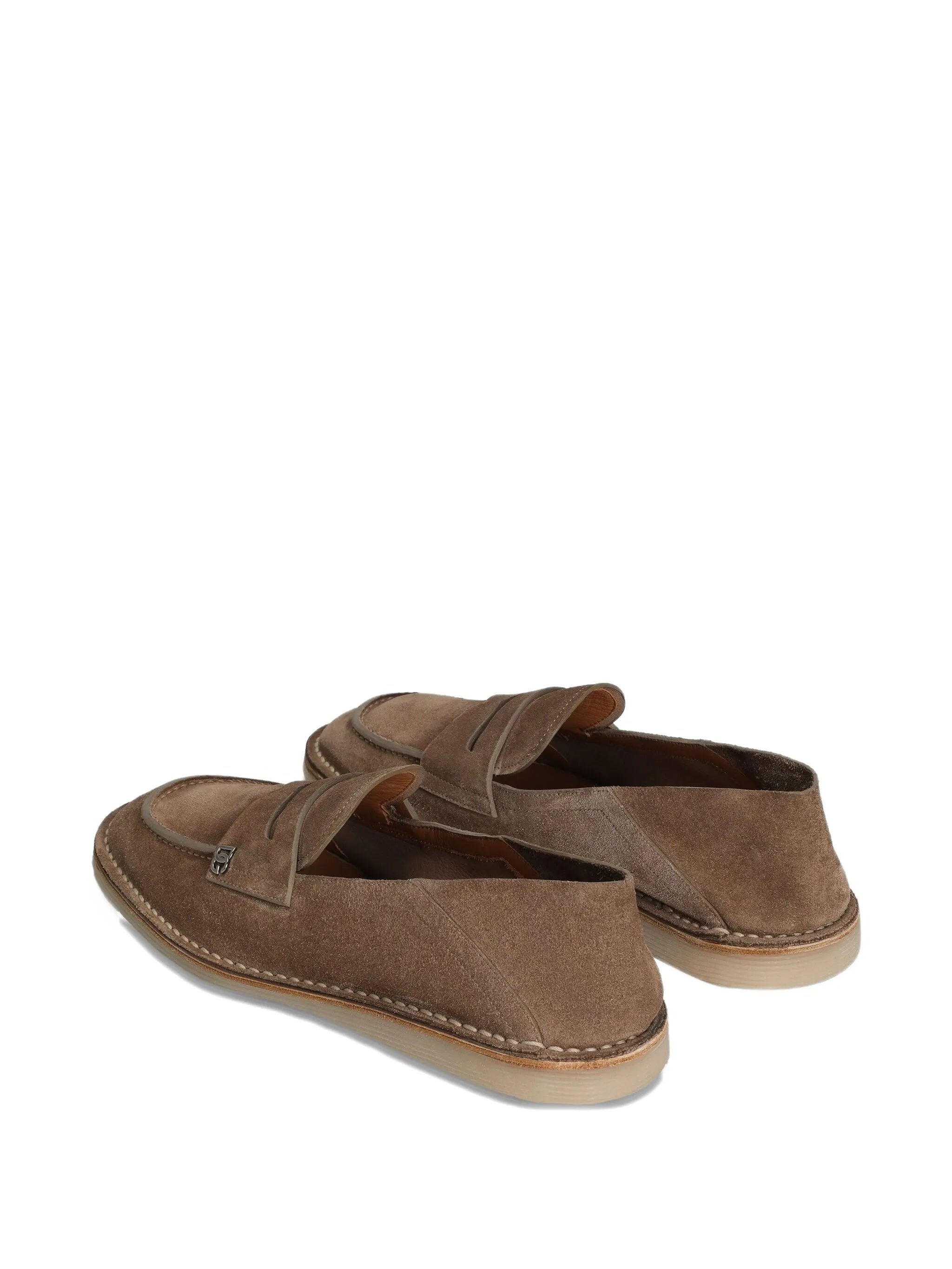 DOLCE & GABBANA Stylish Leather Moccasin Slippers for Men - Banlieue91 -