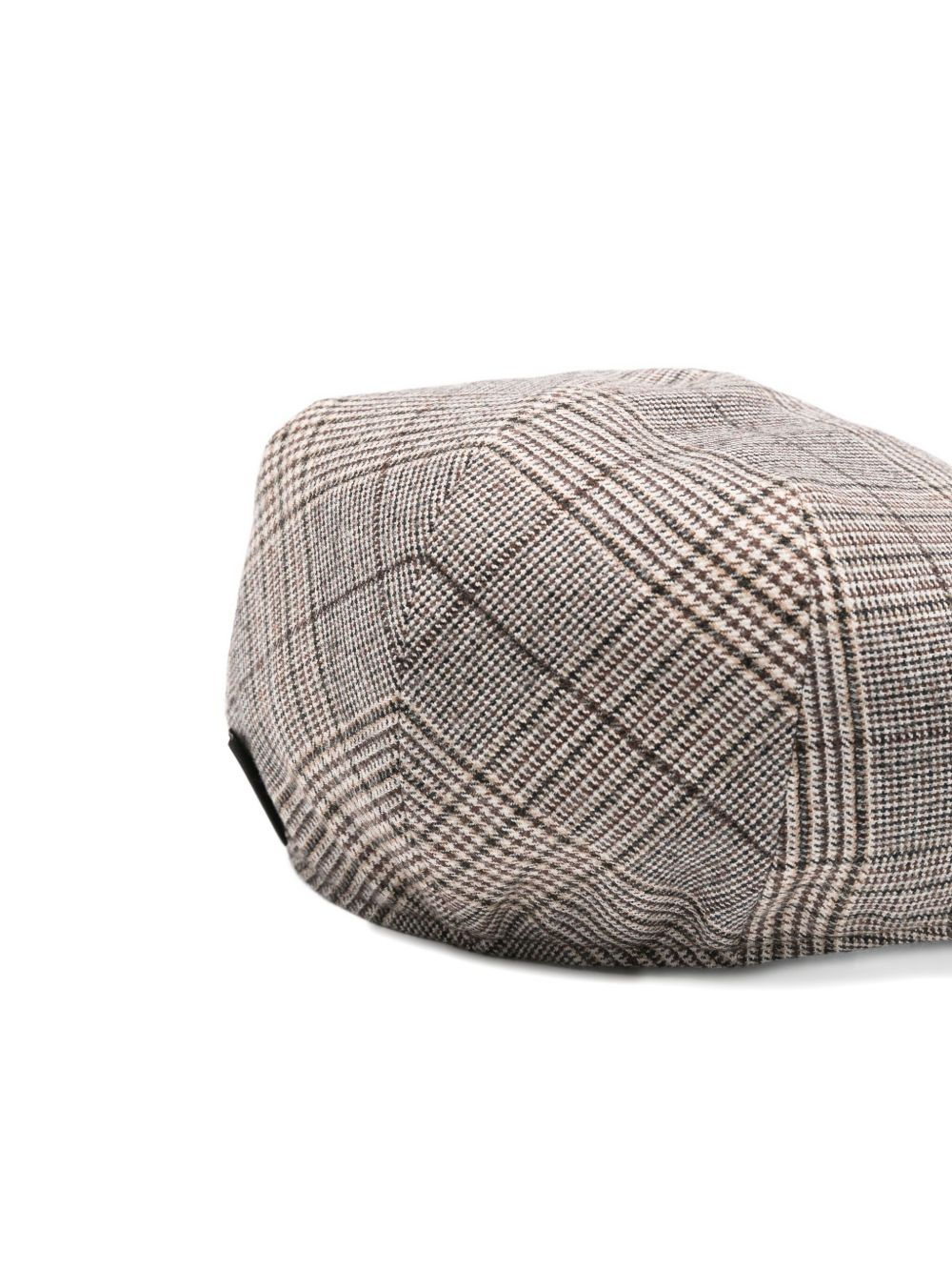 BORSALINO Wool Blend Checkered Cap with Flat Crown for Men - Banlieue91 -