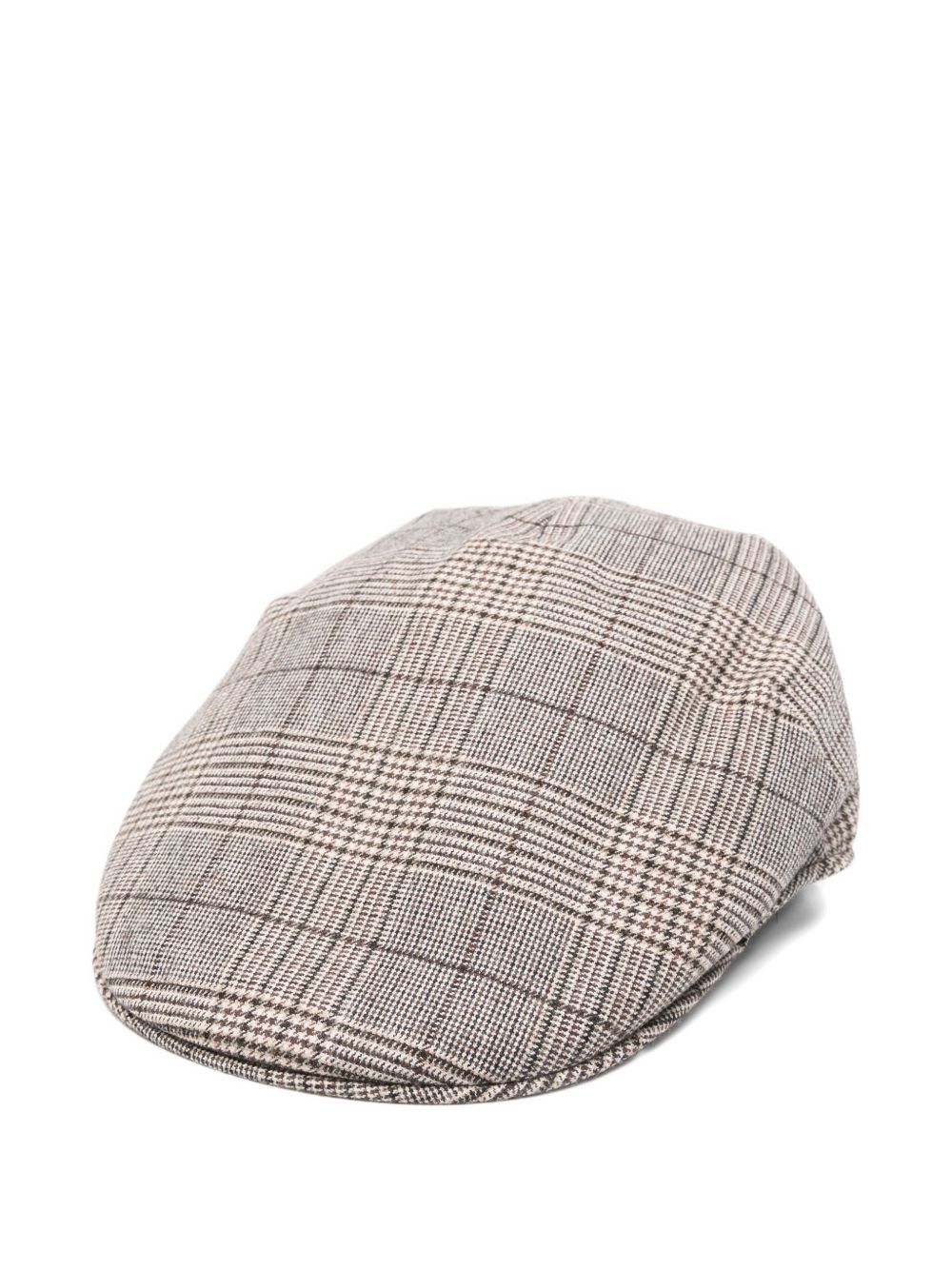 BORSALINO Wool Blend Checkered Cap with Flat Crown for Men - Banlieue91 -