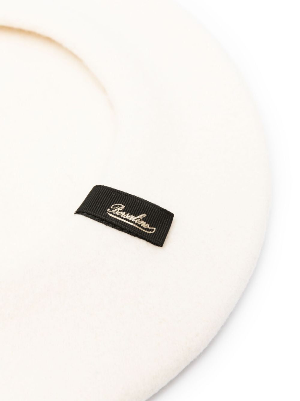 BORSALINO Wool Basque Mini Logo Tag Flat Crown Hat - Banlieue91 -